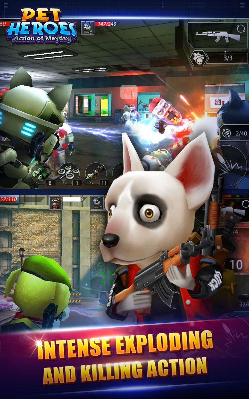 สงครามหมาแมว !! Action of Mayday: Pet Heroes เมื่อเหล่าหมาแมวต้องมากู้โลก !!