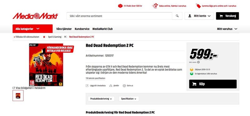 ข่าวลือเป็นจริง! ผู้ค้าปลีกยืนยัน Red Dead Redemption 2 อาจลงบนแพลตฟอร์ม PC